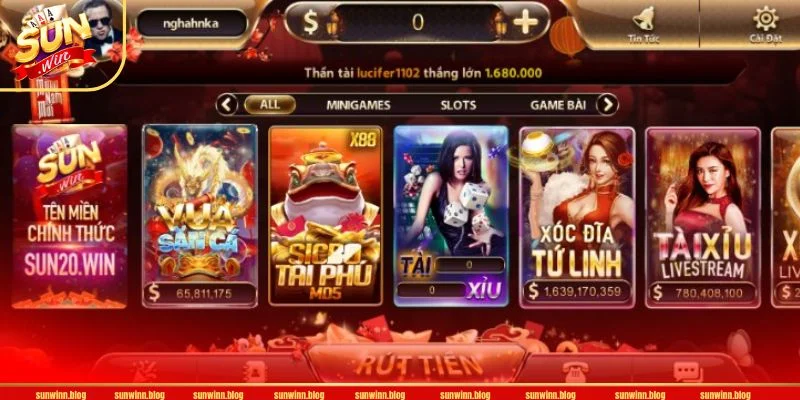 Casino SUN WIN là sảnh cược trực tuyến chân thực với hàng ngàn dealer.