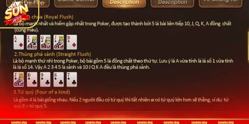 Người chơi cần phân loại rõ dạng Thùng Phá Sảnh xuất hiện trên bàn cược.