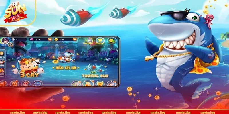 Sảnh cược game bắn cá tại SUNWIN sôi động với concept cực vui nhộn.