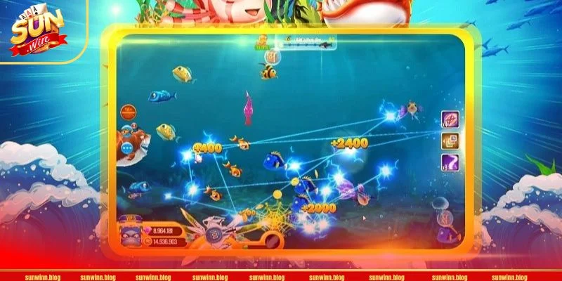 Sảnh game bắn cá tại cổng cược SUN WIN thu hút đông đảo người chơi. 