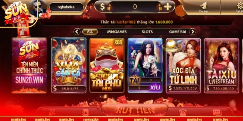 Có rất nhiều tựa game chơi Casino hấp dẫn dành cho hội viên tại SUNWIN.